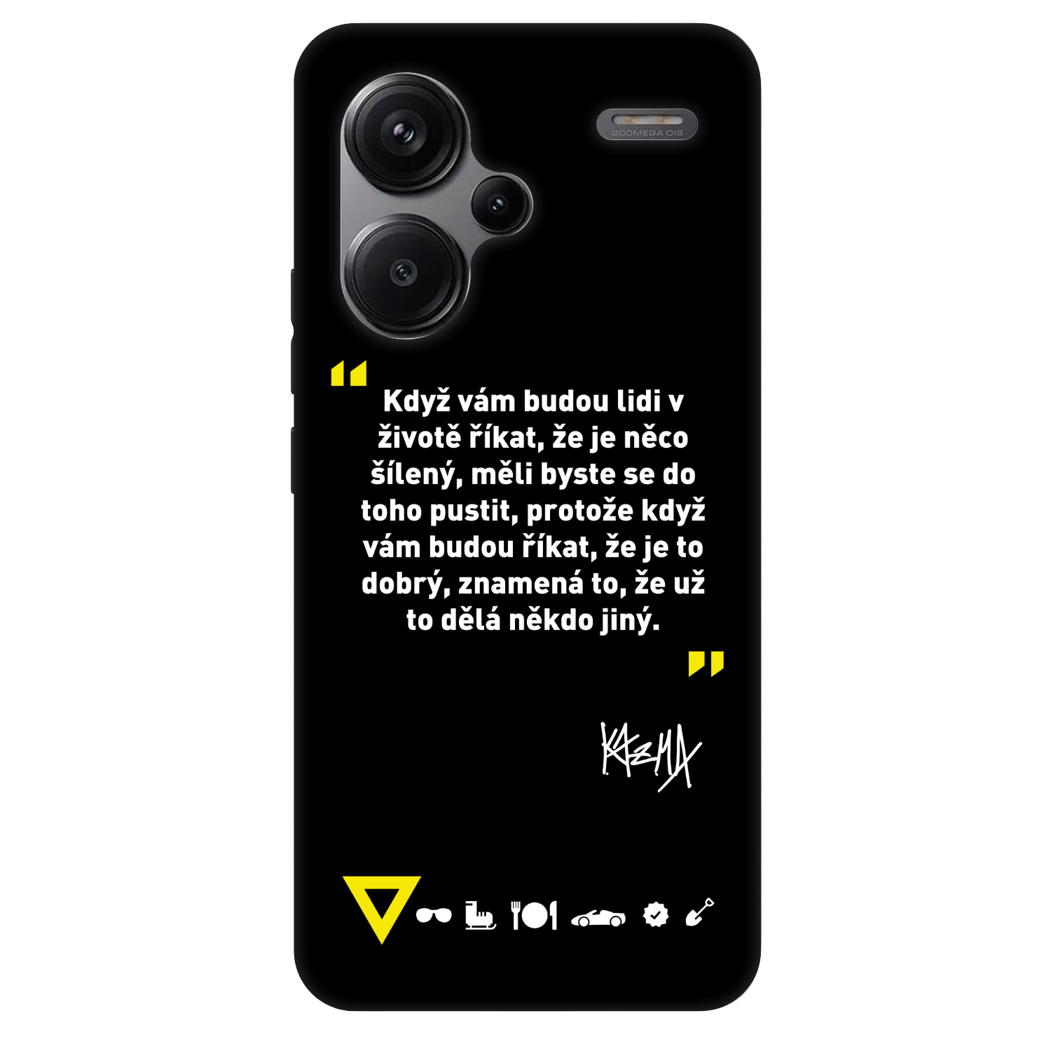 Picasee Fashion Case pro Xiaomi Redmi Note 13 Pro+ 5G - Kazma - MĚLI BYSTE SE DO TOHO PUSTIT