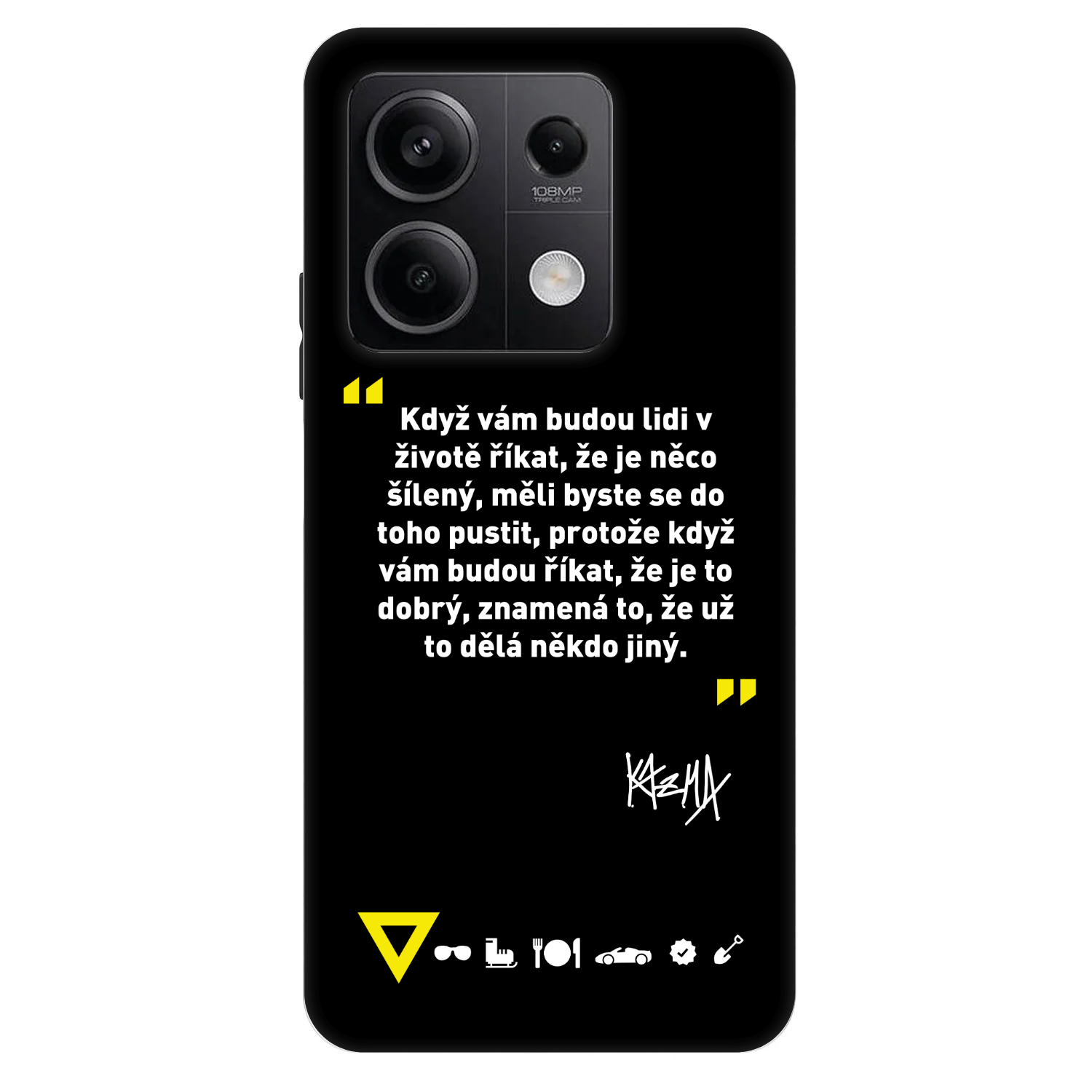 Picasee Fashion Case pro Xiaomi Redmi Note 13 5G - Kazma - MĚLI BYSTE SE DO TOHO PUSTIT