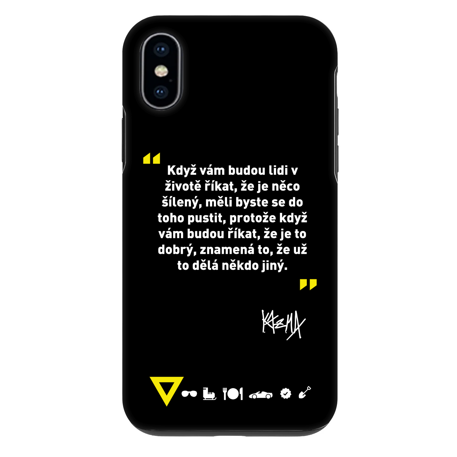 Picasee Fashion Case pro Apple iPhone X/XS - Kazma - MĚLI BYSTE SE DO TOHO PUSTIT