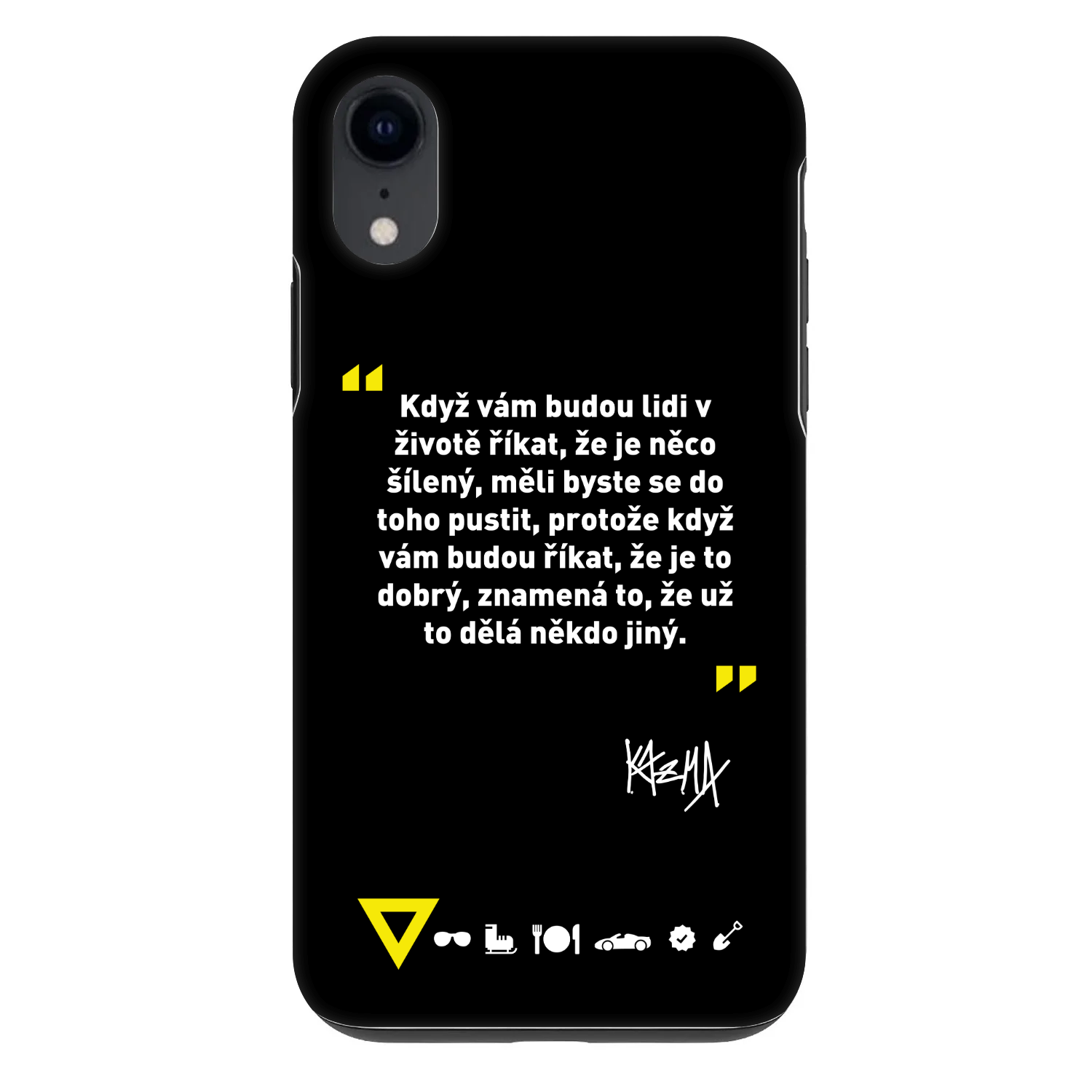 Picasee Fashion Case pro Apple iPhone XR - Kazma - MĚLI BYSTE SE DO TOHO PUSTIT