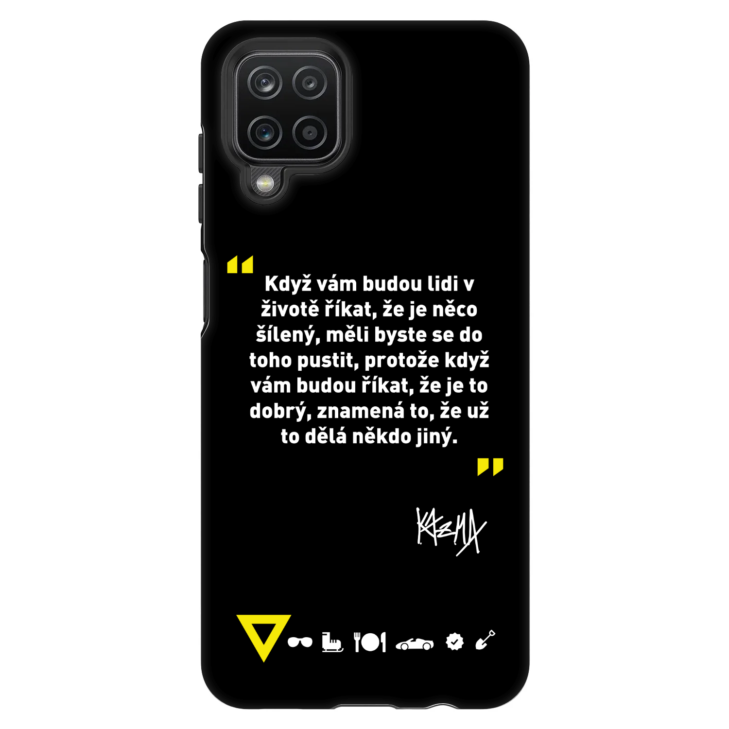 Picasee Fashion Case pro Samsung Galaxy A12 A125F - Kazma - MĚLI BYSTE SE DO TOHO PUSTIT