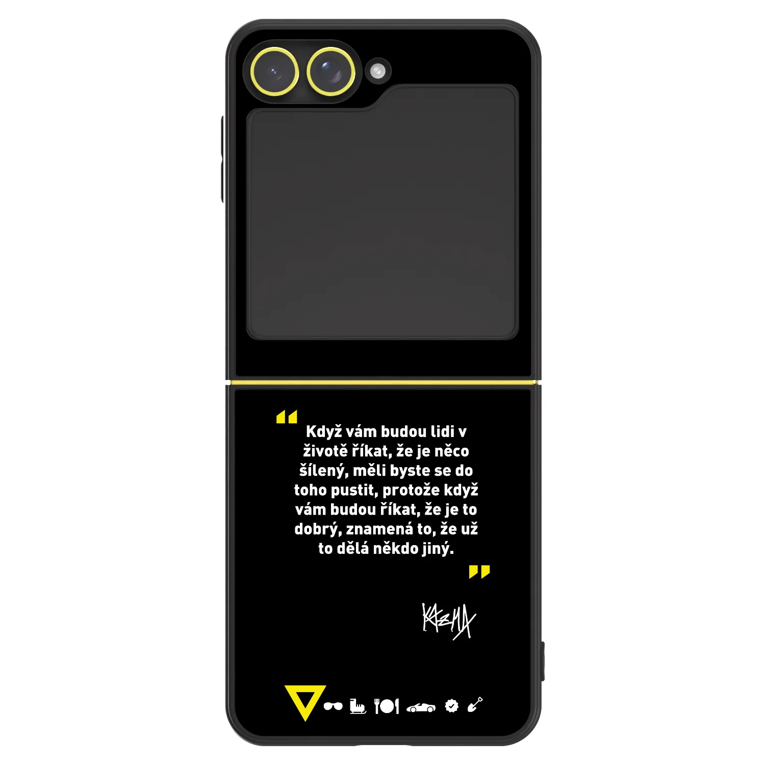 Picasee ULTIMATE CASE pro Samsung Galaxy Z Flip7 FE 5G - Kazma - MĚLI BYSTE SE DO TOHO PUSTIT