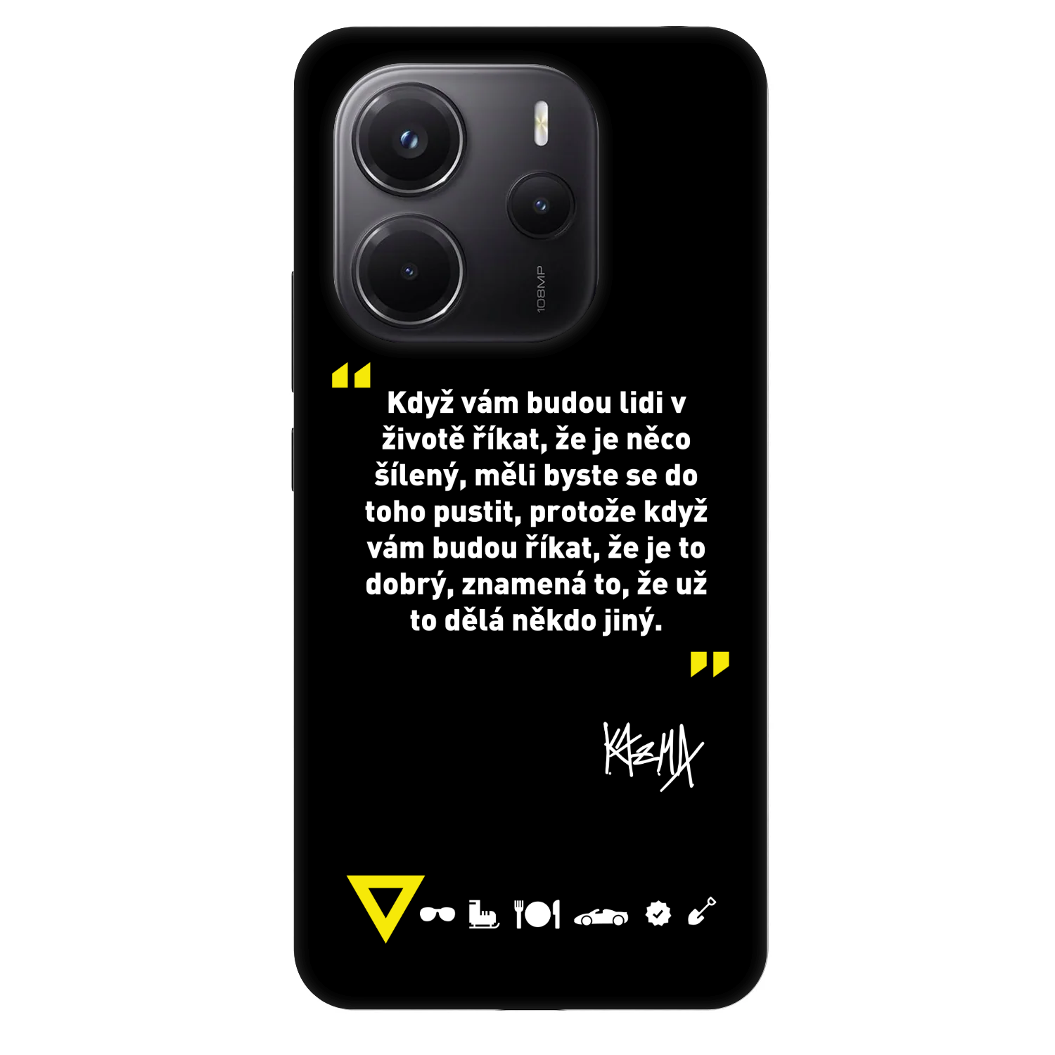 Picasee Fashion Case pro Xiaomi Redmi Note 14 4G - Kazma - MĚLI BYSTE SE DO TOHO PUSTIT