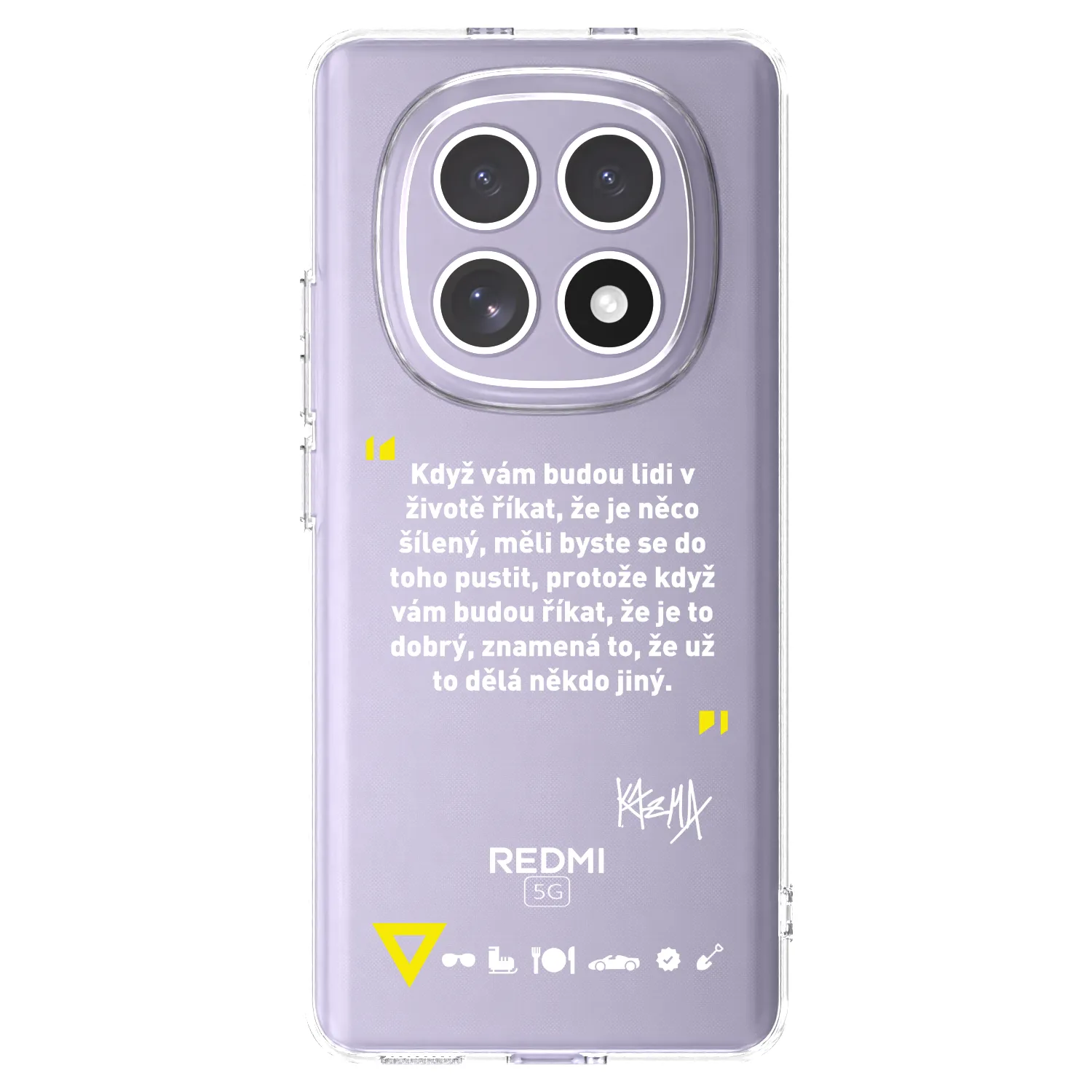 Picasee silikonový průhledný obal pro Xiaomi Redmi Note 15 - Kazma - MĚLI BYSTE SE DO TOHO PUSTIT