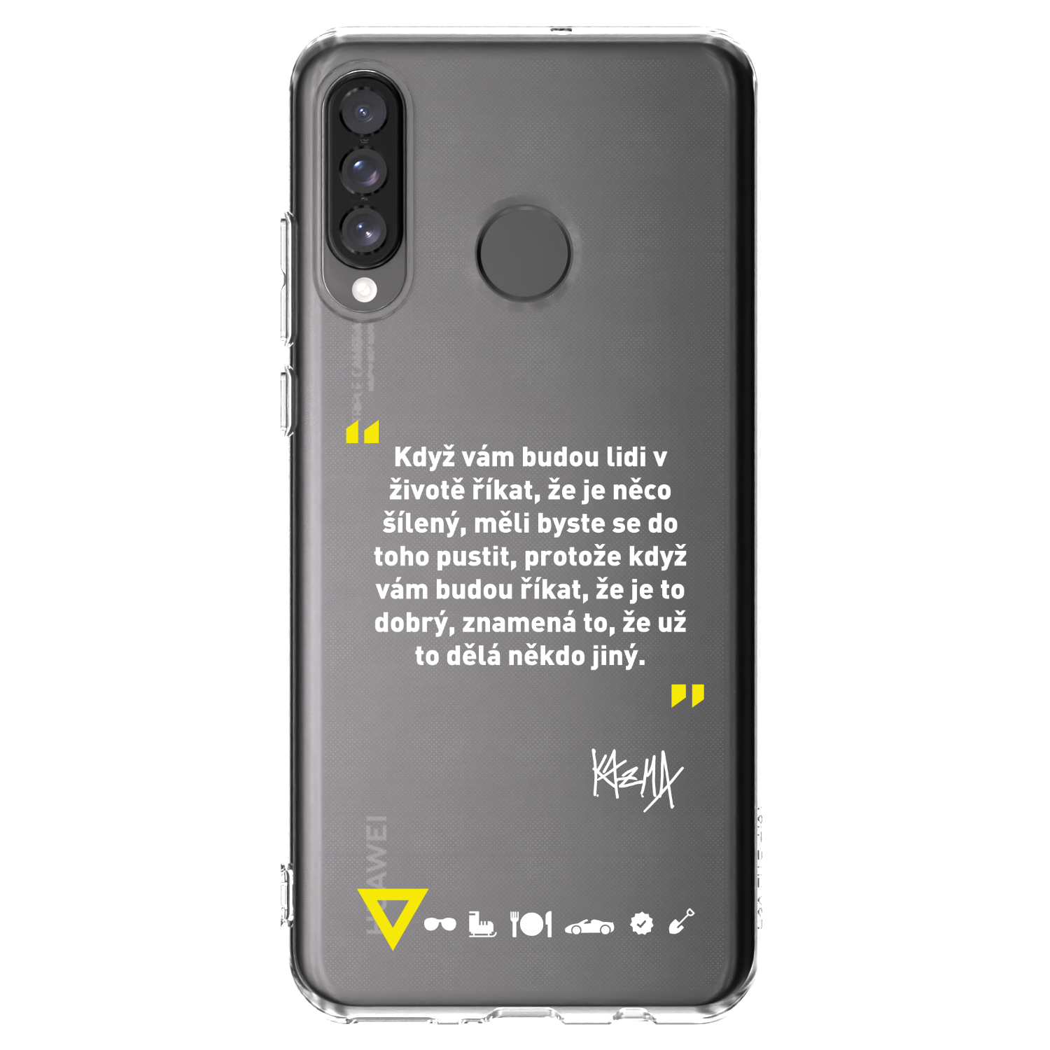 Picasee silikonový průhledný obal pro Huawei P30 Lite - Kazma - MĚLI BYSTE SE DO TOHO PUSTIT