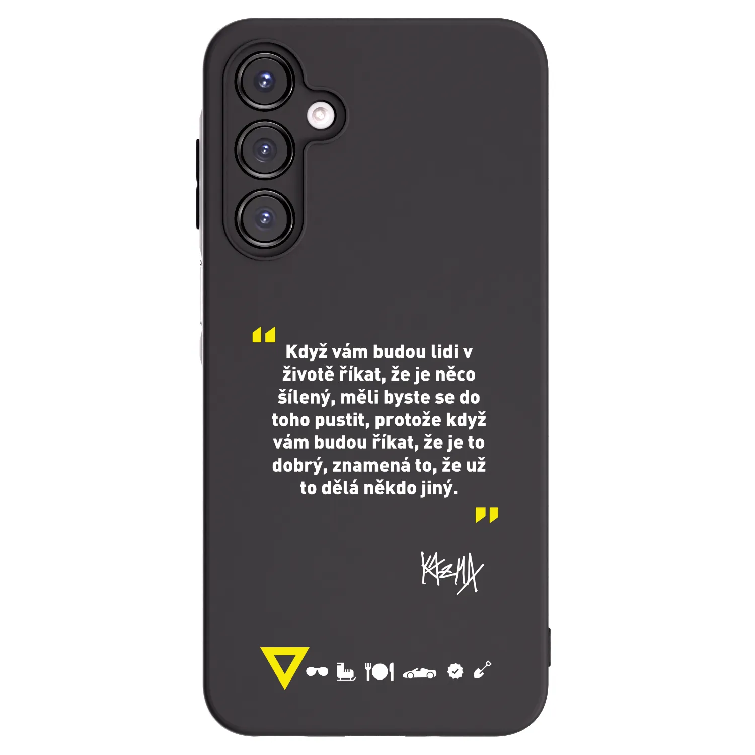 Picasee silikonový černý obal pro Samsung Galaxy A16 4G - Kazma - MĚLI BYSTE SE DO TOHO PUSTIT