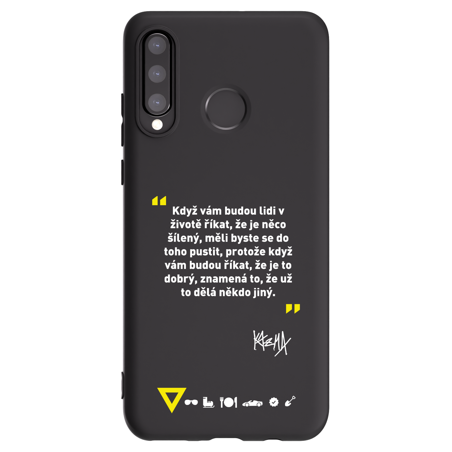 Picasee silikonový černý obal pro Huawei P30 Lite - Kazma - MĚLI BYSTE SE DO TOHO PUSTIT