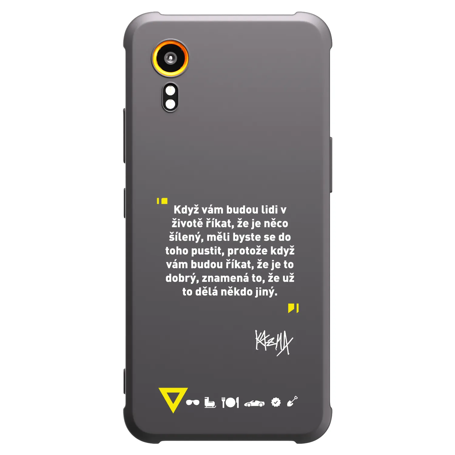 Picasee silikonový černý obal pro Samsung Galaxy Xcover 7 - Kazma - MĚLI BYSTE SE DO TOHO PUSTIT