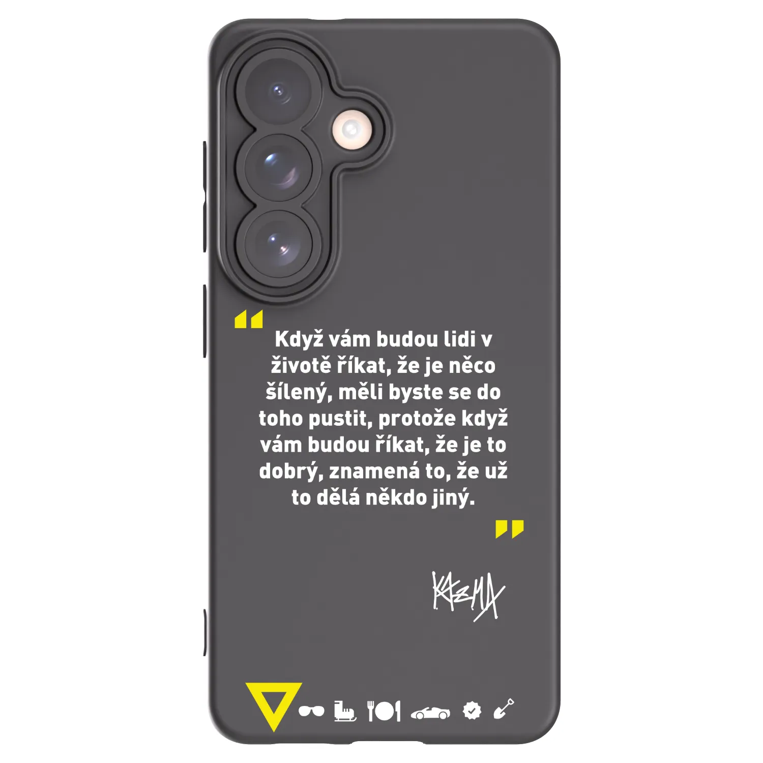 Picasee silikonový černý obal pro Samsung Galaxy S26 - Kazma - MĚLI BYSTE SE DO TOHO PUSTIT
