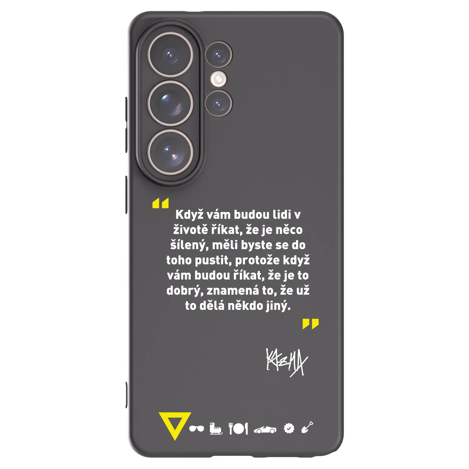 Picasee silikonový černý obal pro Samsung Galaxy S26 Ultra - Kazma - MĚLI BYSTE SE DO TOHO PUSTIT