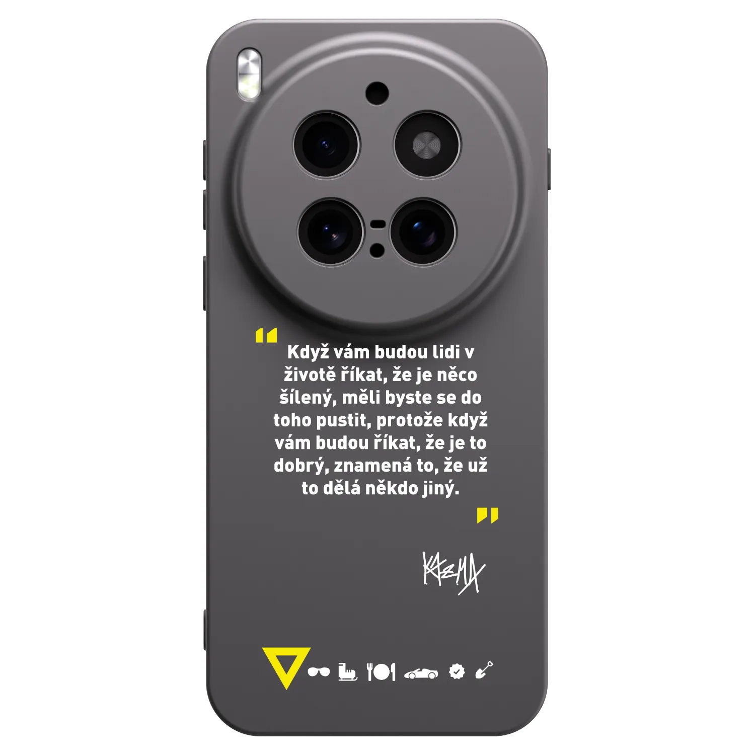 Picasee silikonový černý obal pro Vivo X300 Pro - Kazma - MĚLI BYSTE SE DO TOHO PUSTIT