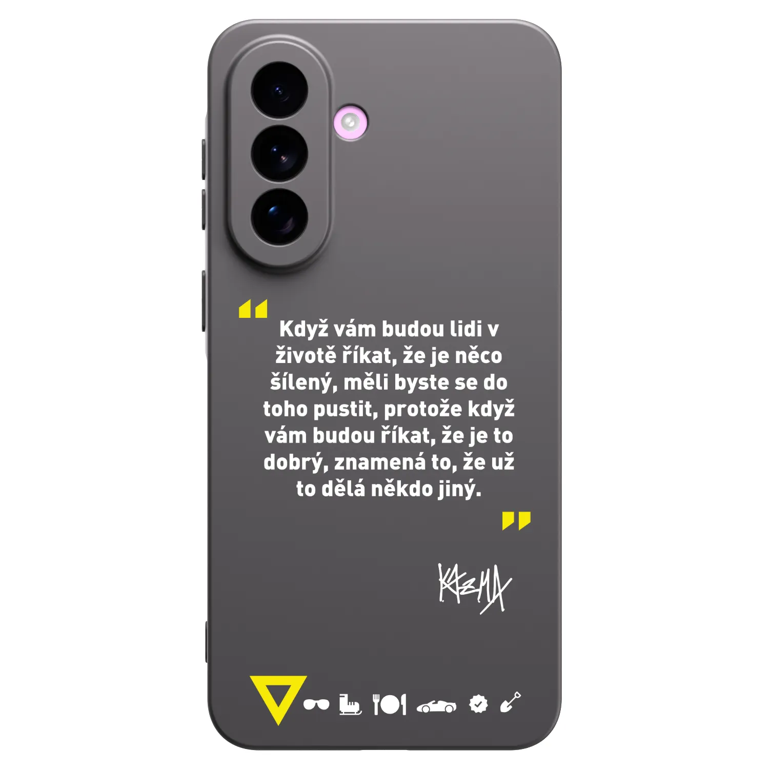 Picasee silikonový černý obal pro Samsung Galaxy A57 5G - Kazma - MĚLI BYSTE SE DO TOHO PUSTIT