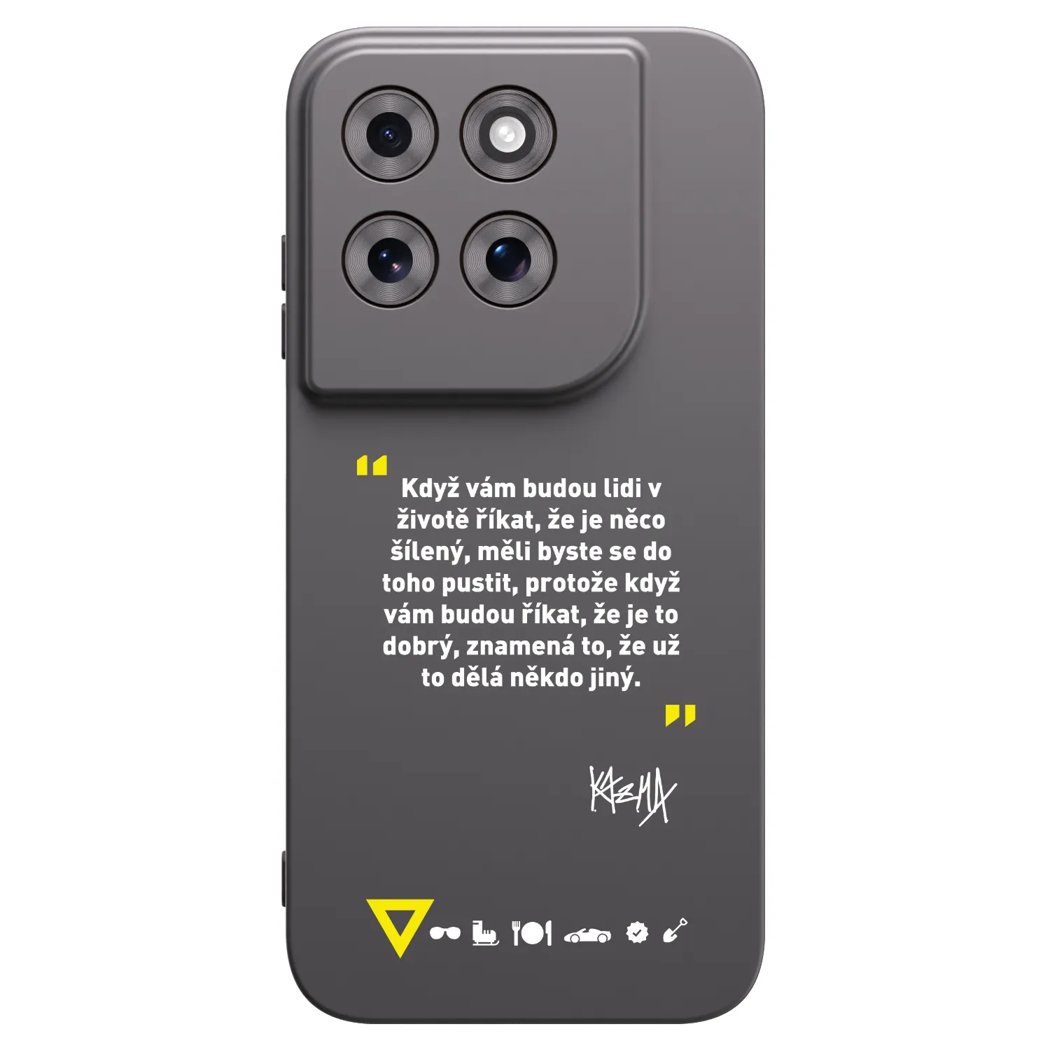 Picasee silikonový černý obal pro Motorola Moto G77 - Kazma - MĚLI BYSTE SE DO TOHO PUSTIT