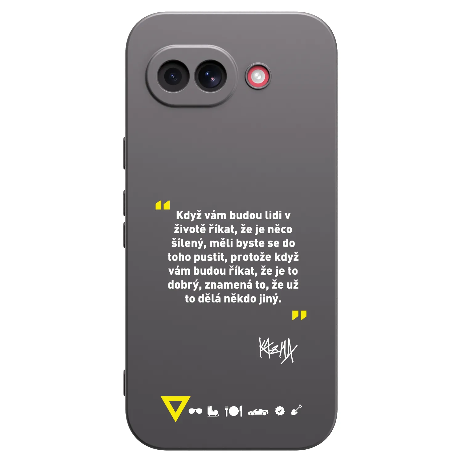 Picasee silikonový černý obal pro Google Pixel 10a - Kazma - MĚLI BYSTE SE DO TOHO PUSTIT