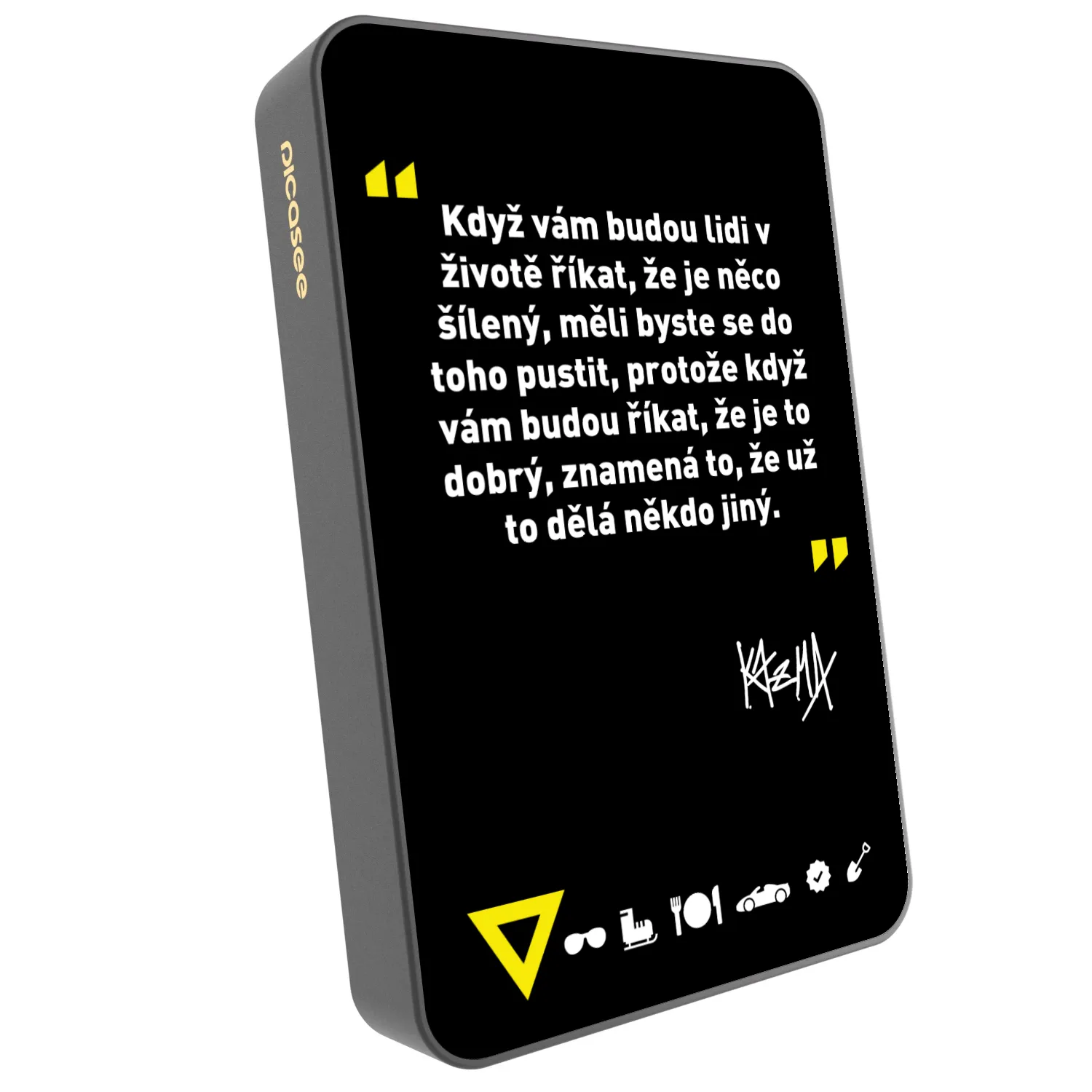 Picasee Powerbanka s MagSafe 10 000 mAh Šedá - Kazma - MĚLI BYSTE SE DO TOHO PUSTIT
