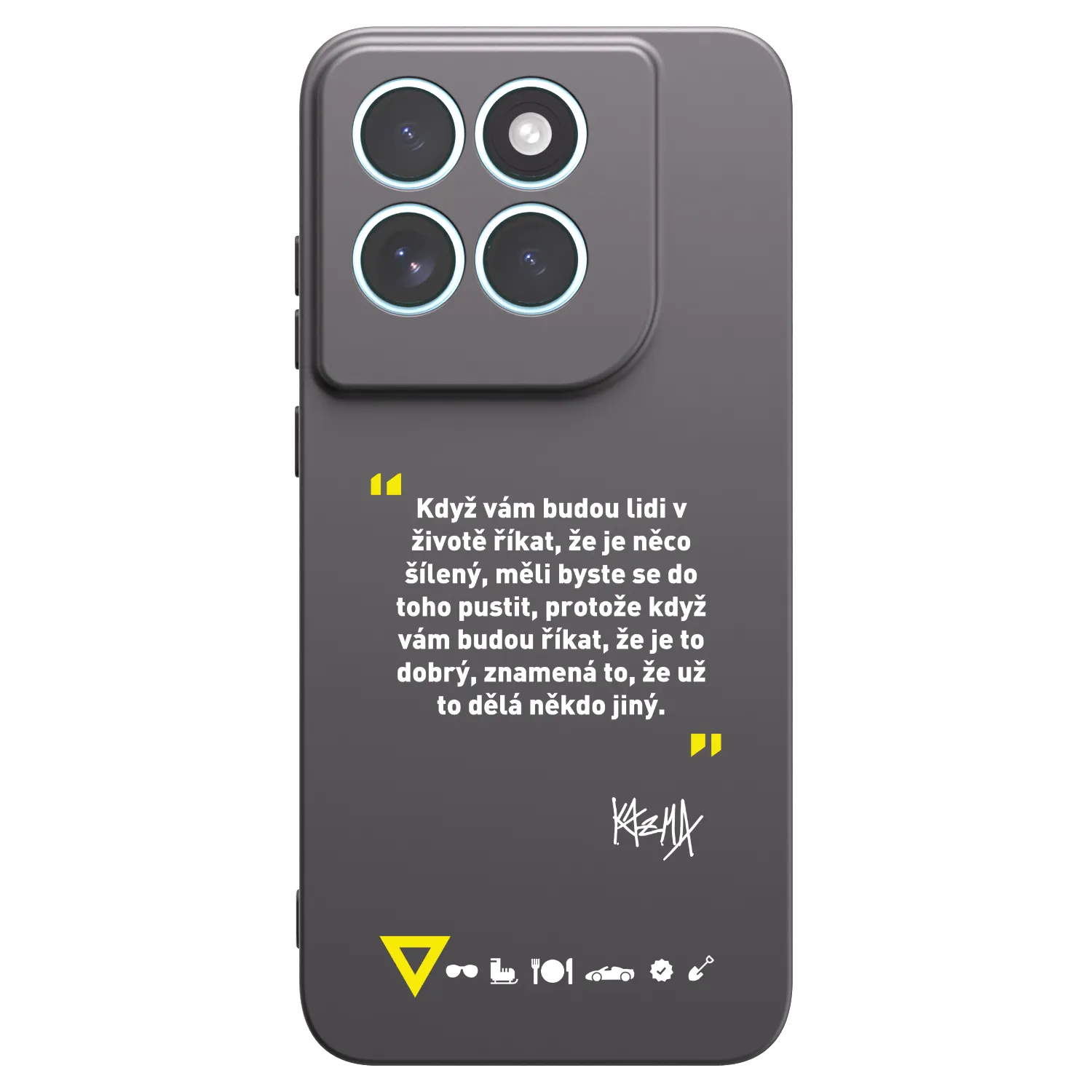 Picasee silikonový černý obal pro Motorola Edge 70 Fusion - Kazma - MĚLI BYSTE SE DO TOHO PUSTIT