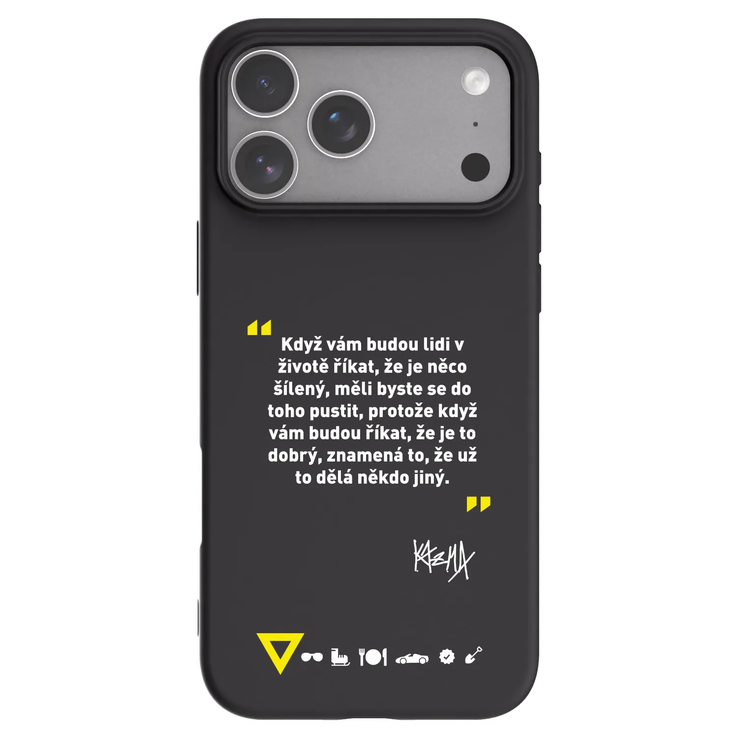 Picasee silikonový černý obal pro Apple iPhone 18 Pro Max - Kazma - MĚLI BYSTE SE DO TOHO PUSTIT