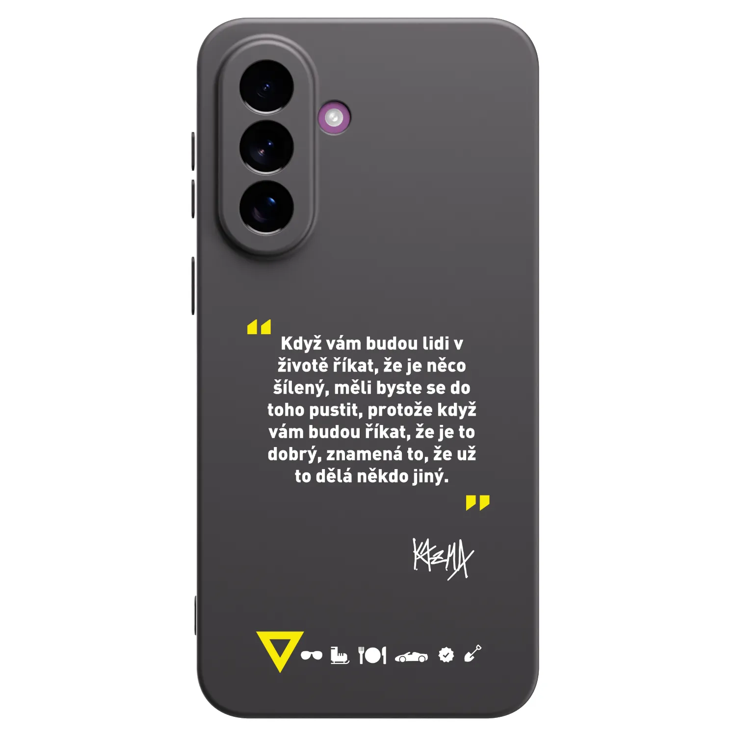 Picasee silikonový černý obal pro Samsung Galaxy A37 - Kazma - MĚLI BYSTE SE DO TOHO PUSTIT