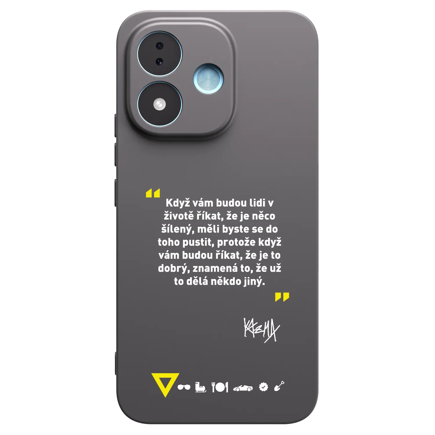Picasee silikonový černý obal pro Xiaomi Redmi Note 17 5G - Kazma - MĚLI BYSTE SE DO TOHO PUSTIT