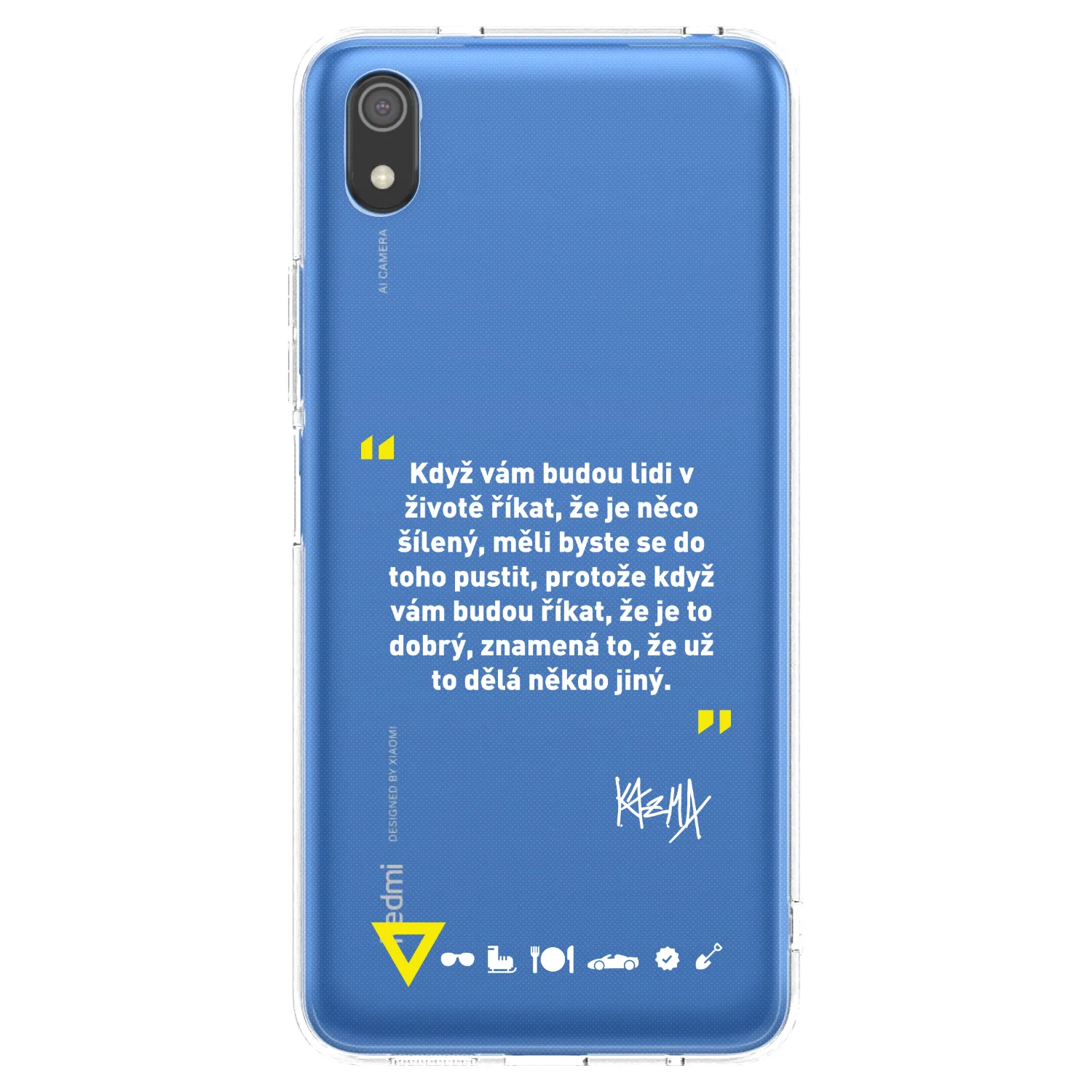 Picasee silikonový průhledný obal pro Xiaomi Redmi 7A - Kazma - MĚLI BYSTE SE DO TOHO PUSTIT