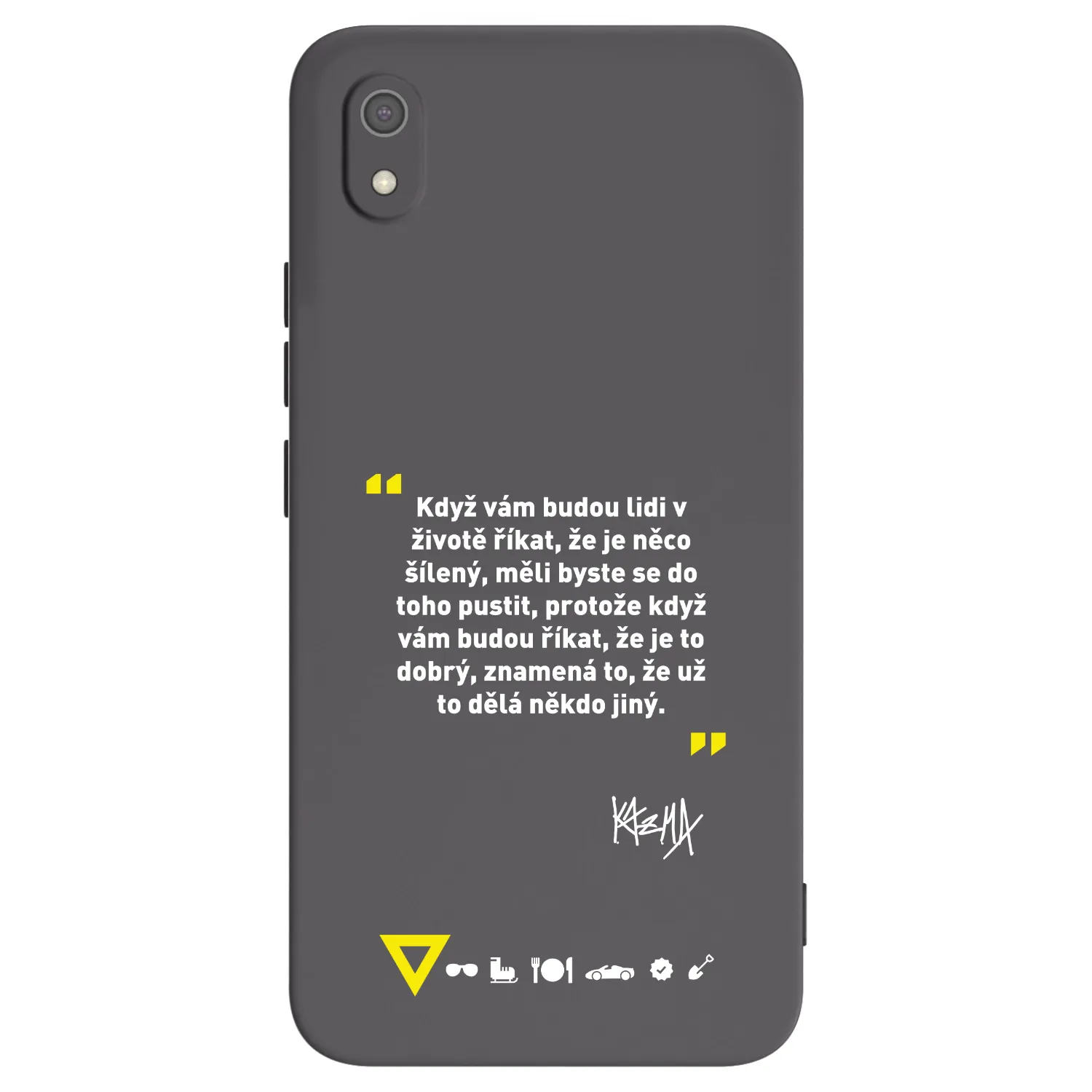 Picasee silikonový černý obal pro Xiaomi Redmi 7A - Kazma - MĚLI BYSTE SE DO TOHO PUSTIT