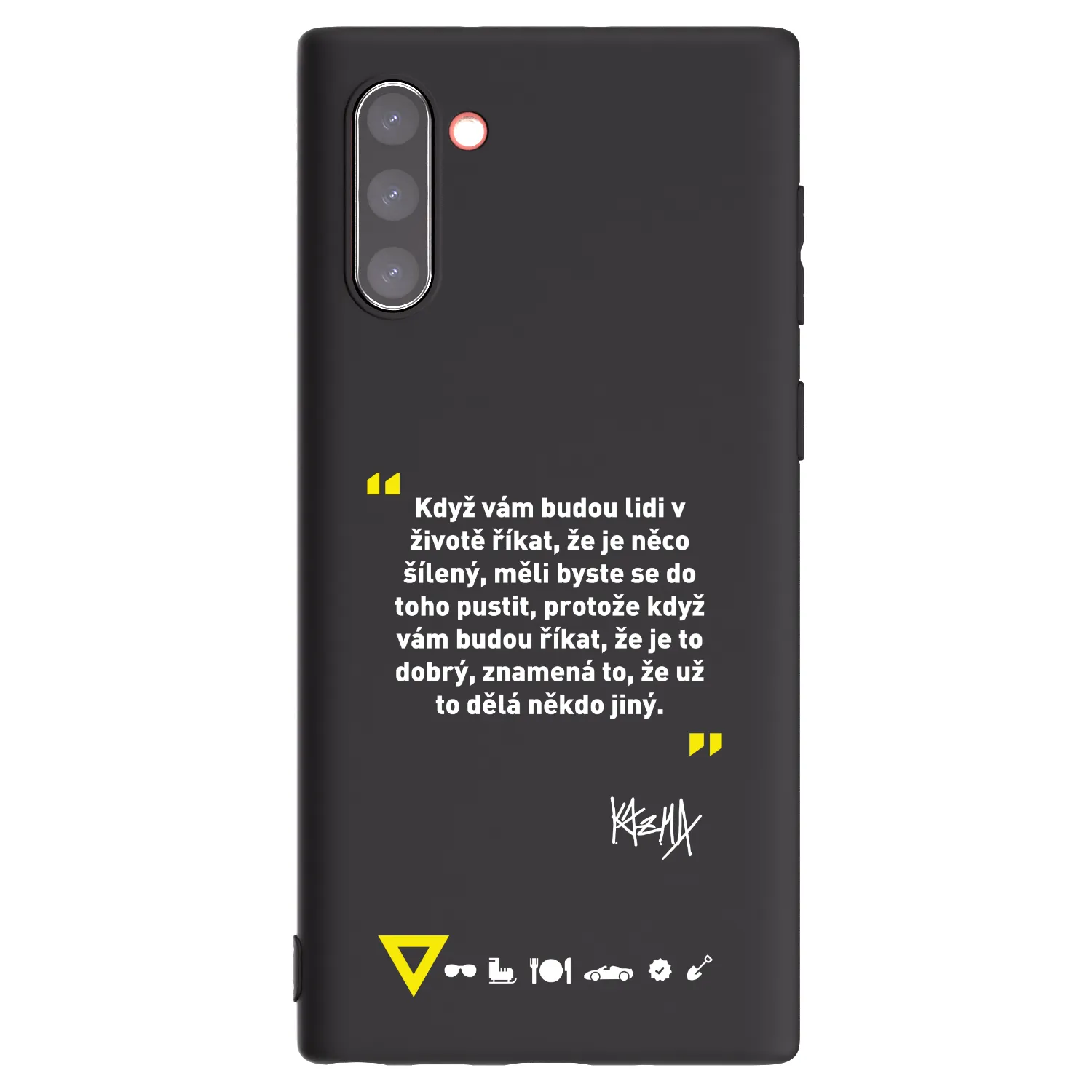 Picasee silikonový černý obal pro Samsung Galaxy Note 10 N970F - Kazma - MĚLI BYSTE SE DO TOHO PUSTIT