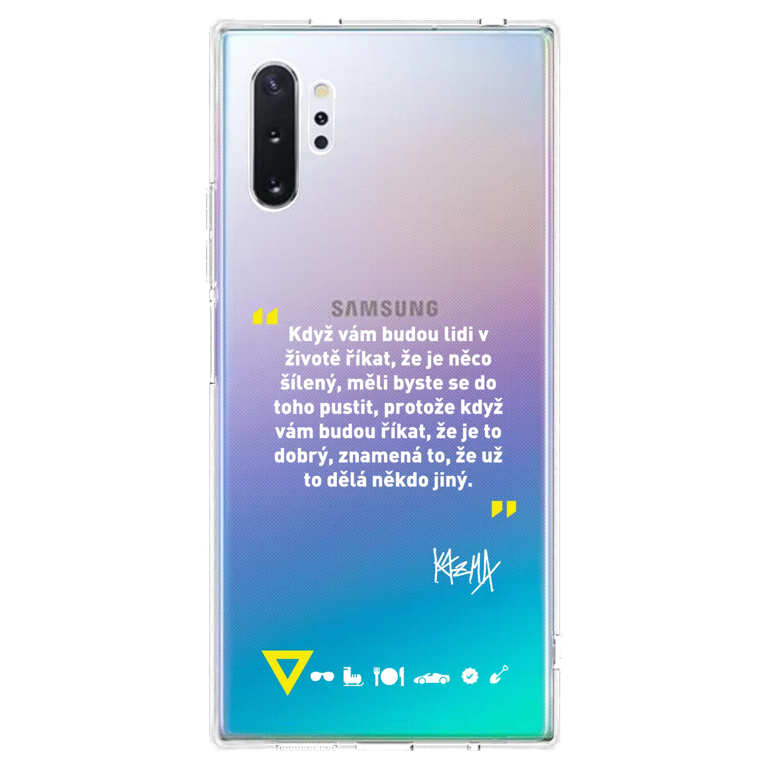 Picasee silikonový průhledný obal pro Samsung Galaxy Note 10+ N975F - Kazma - MĚLI BYSTE SE DO TOHO PUSTIT