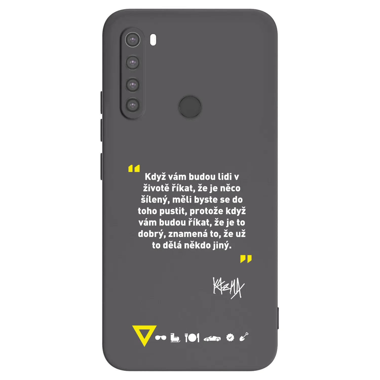 Picasee silikonový černý obal pro Xiaomi Redmi Note 8 - Kazma - MĚLI BYSTE SE DO TOHO PUSTIT