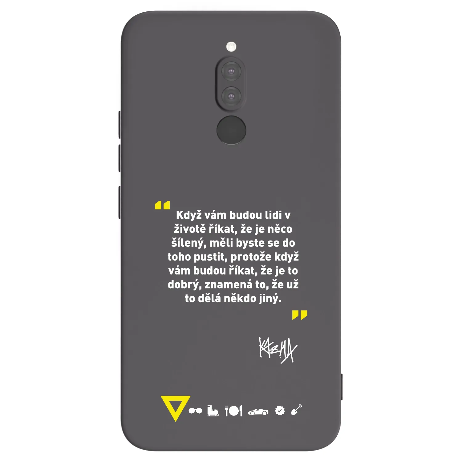 Picasee silikonový černý obal pro Xiaomi Redmi 8 - Kazma - MĚLI BYSTE SE DO TOHO PUSTIT