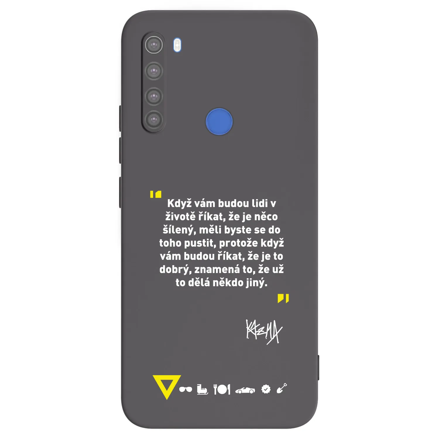 Picasee silikonový černý obal pro Xiaomi Redmi Note 8T - Kazma - MĚLI BYSTE SE DO TOHO PUSTIT