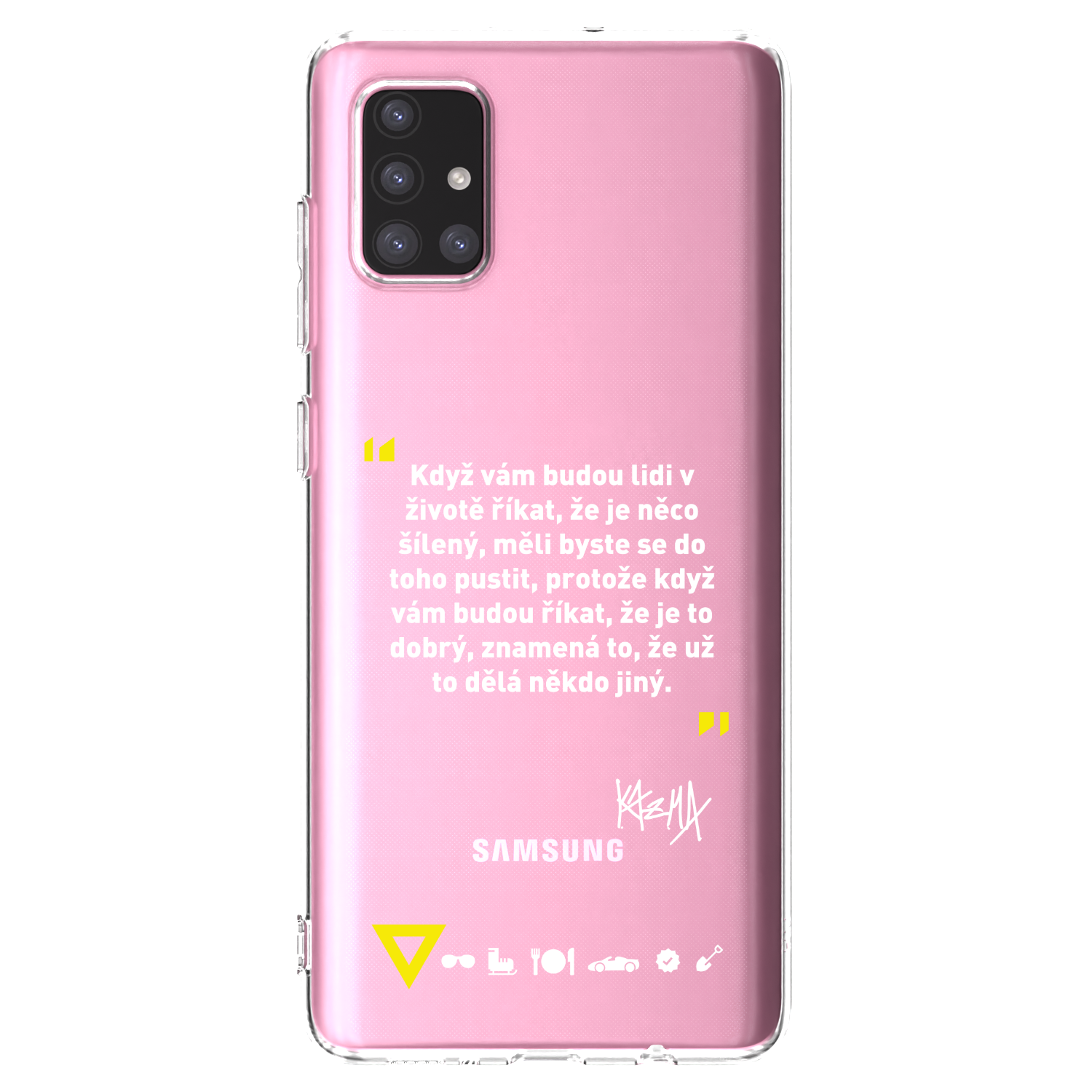 Picasee silikonový průhledný obal pro Samsung Galaxy A71 A715F - Kazma - MĚLI BYSTE SE DO TOHO PUSTIT
