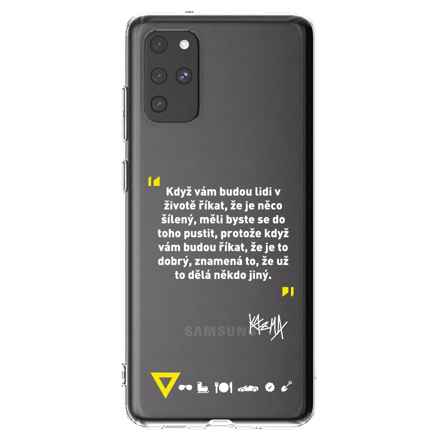 Picasee silikonový průhledný obal pro Samsung Galaxy S20+ G985F - Kazma - MĚLI BYSTE SE DO TOHO PUSTIT