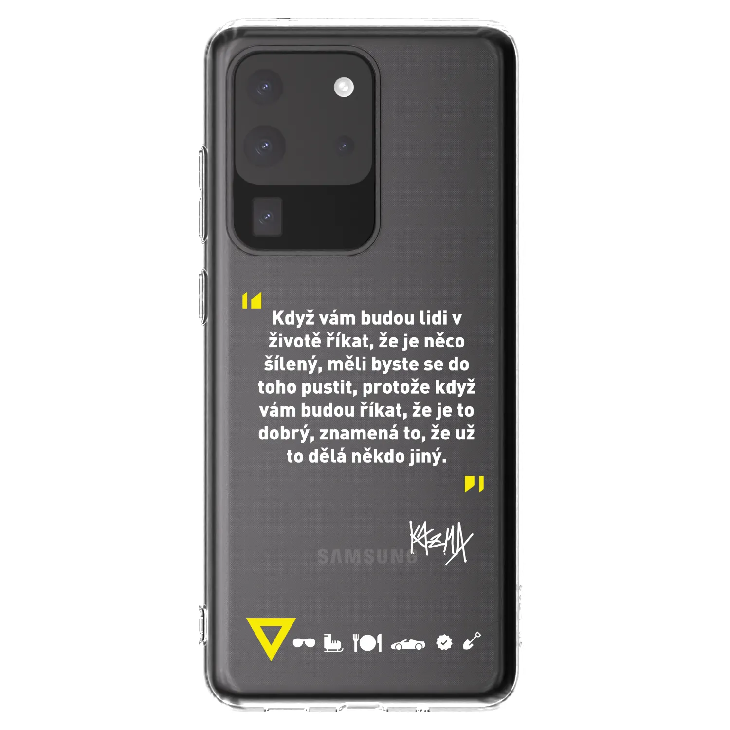 Picasee silikonový průhledný obal pro Samsung Galaxy S20 Ultra 5G G988F - Kazma - MĚLI BYSTE SE DO TOHO PUSTIT