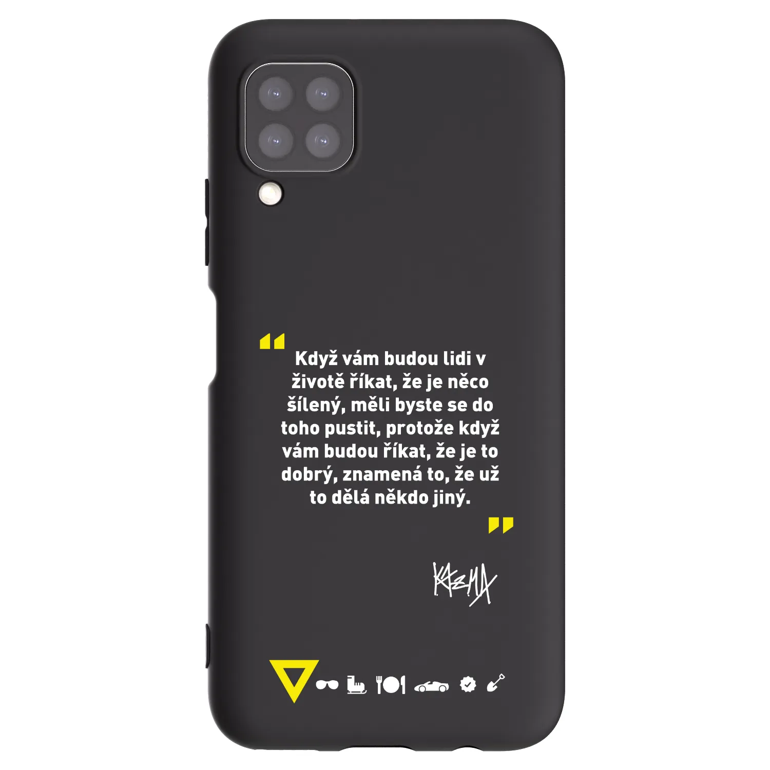 Picasee silikonový černý obal pro Huawei P40 Lite - Kazma - MĚLI BYSTE SE DO TOHO PUSTIT