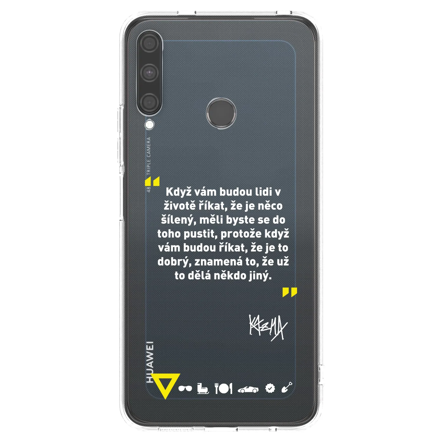 Picasee silikonový průhledný obal pro Huawei P40 Lite E - Kazma - MĚLI BYSTE SE DO TOHO PUSTIT