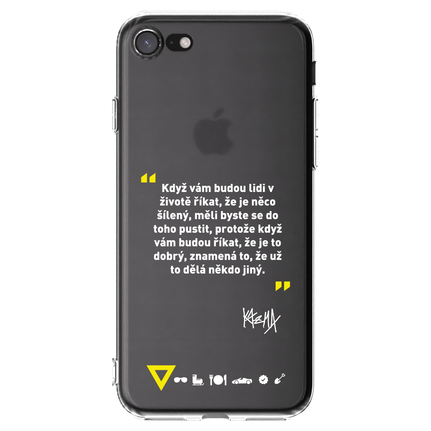 Picasee silikonový průhledný obal pro Apple iPhone SE 2020 - Kazma - MĚLI BYSTE SE DO TOHO PUSTIT