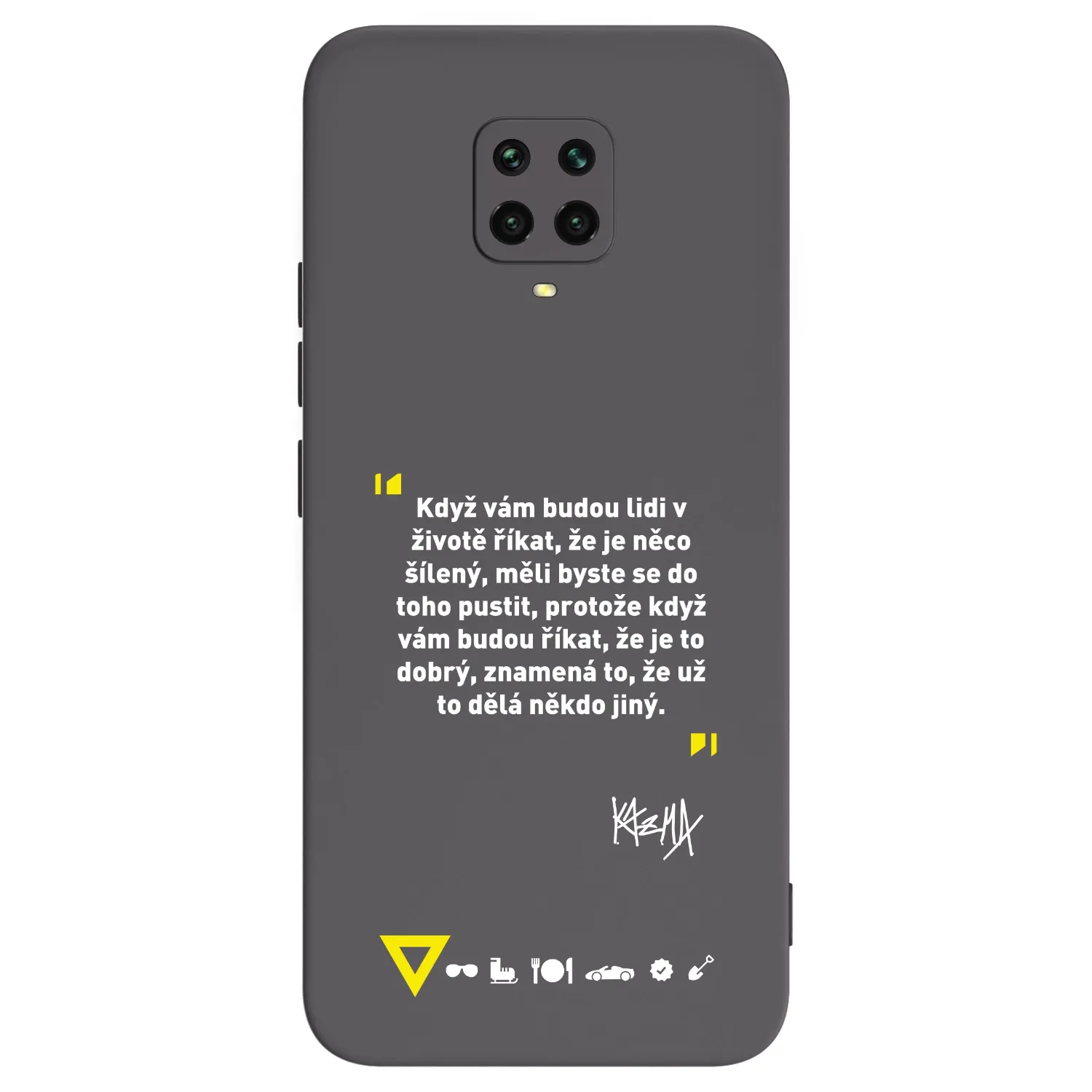 Picasee silikonový černý obal pro Xiaomi Redmi Note 9 Pro - Kazma - MĚLI BYSTE SE DO TOHO PUSTIT