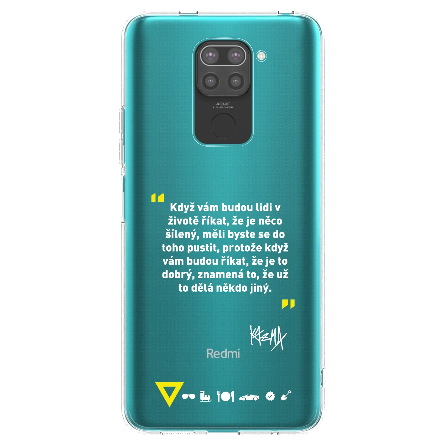 Picasee silikonový černý obal pro Xiaomi Redmi Note 9 - Kazma - MĚLI BYSTE SE DO TOHO PUSTIT