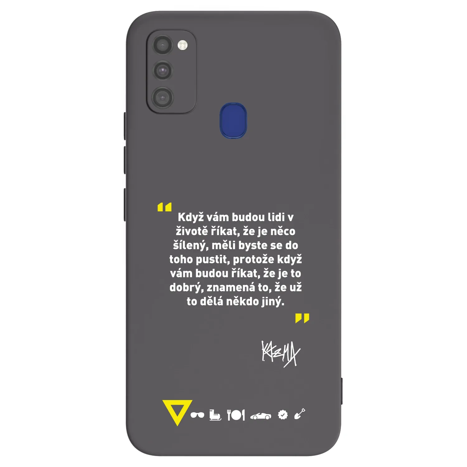 Picasee silikonový černý obal pro Samsung Galaxy M21 M215F - Kazma - MĚLI BYSTE SE DO TOHO PUSTIT