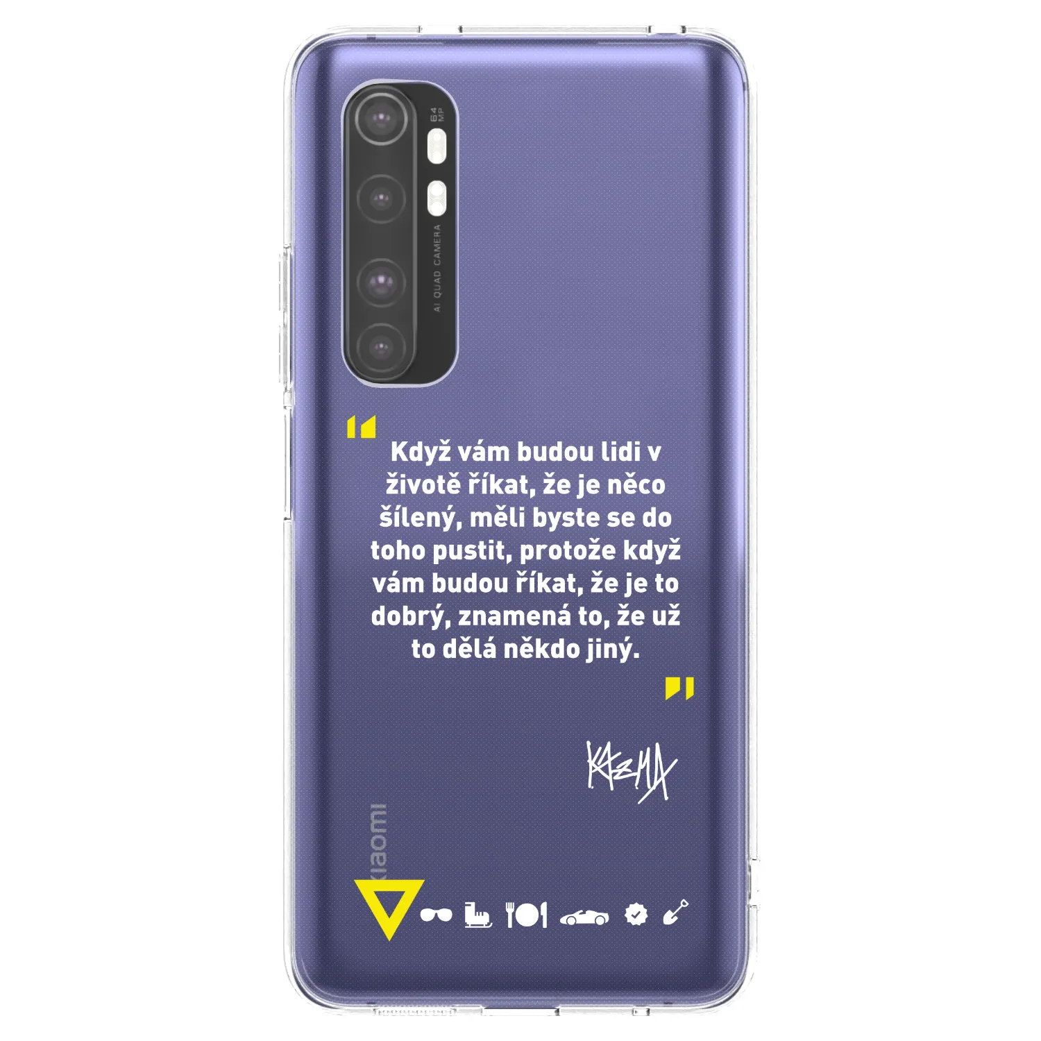 Picasee silikonový průhledný obal pro Xiaomi Mi Note 10 Lite - Kazma - MĚLI BYSTE SE DO TOHO PUSTIT