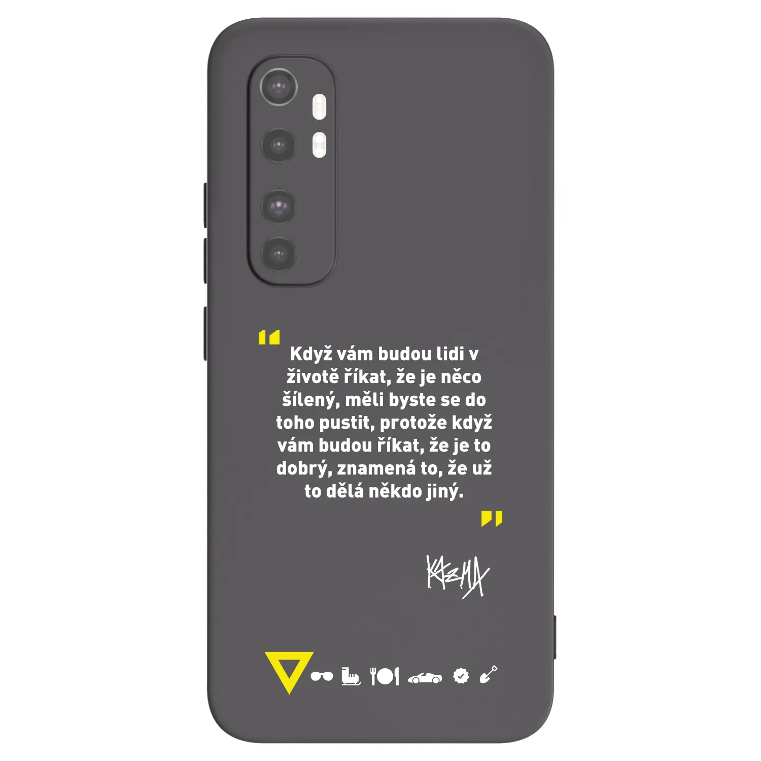 Picasee silikonový černý obal pro Xiaomi Mi Note 10 Lite - Kazma - MĚLI BYSTE SE DO TOHO PUSTIT