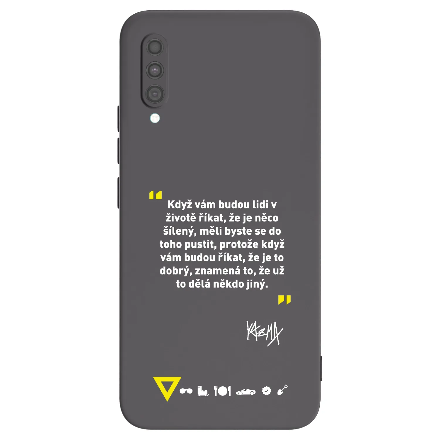 Picasee silikonový černý obal pro Samsung Galaxy A30s A307F - Kazma - MĚLI BYSTE SE DO TOHO PUSTIT