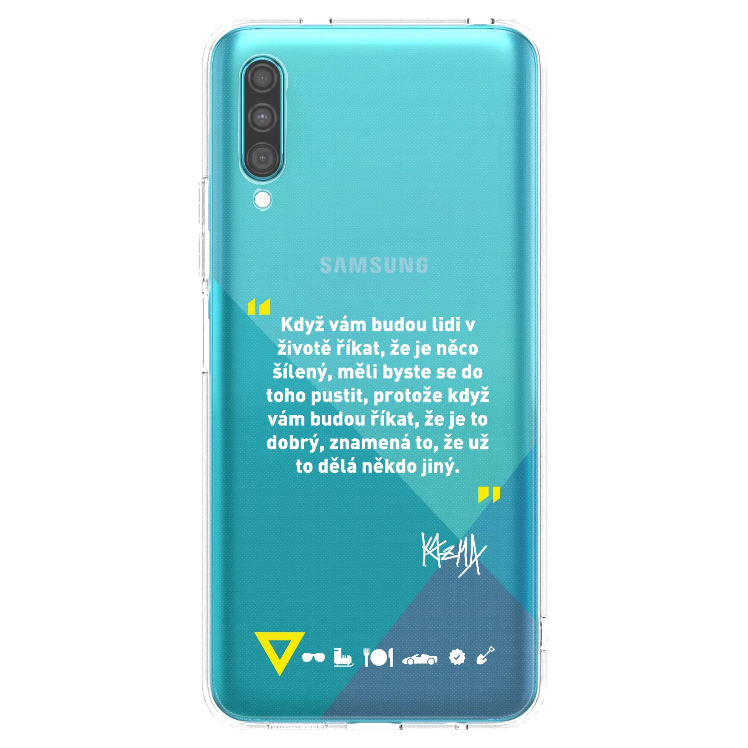 Picasee silikonový průhledný obal pro Samsung Galaxy A30s A307F - Kazma - MĚLI BYSTE SE DO TOHO PUSTIT