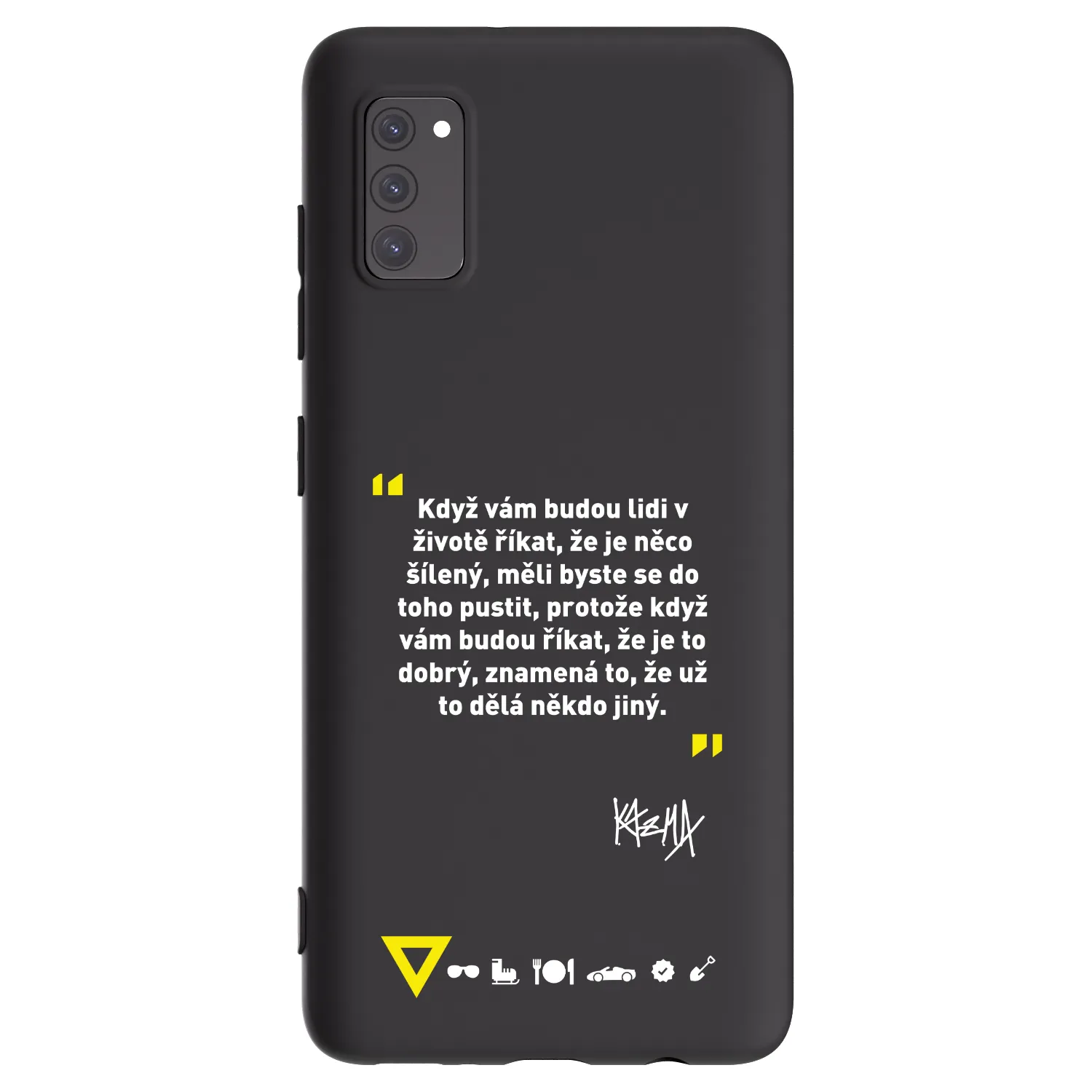 Picasee silikonový černý obal pro Samsung Galaxy A41 A415F - Kazma - MĚLI BYSTE SE DO TOHO PUSTIT