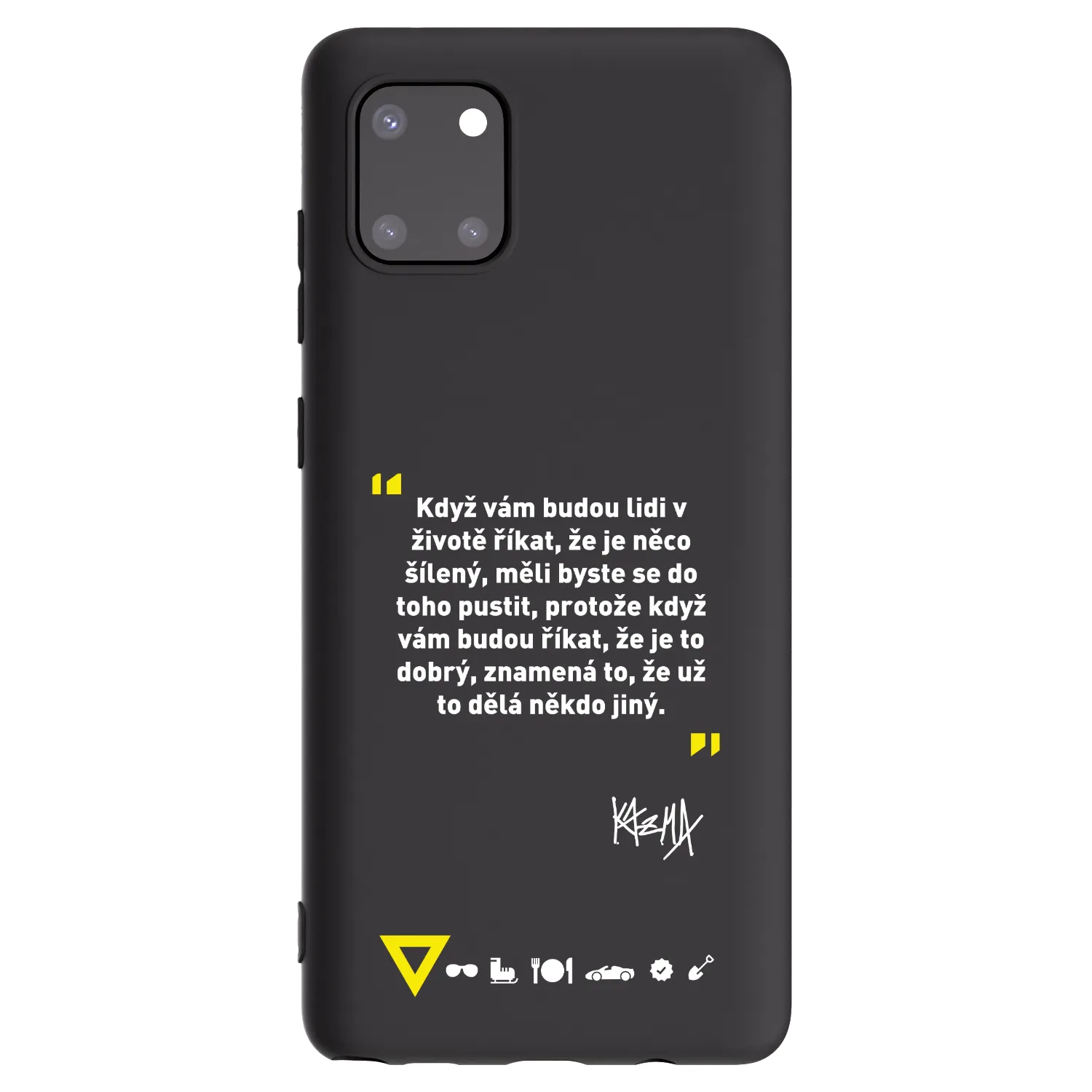 Picasee silikonový černý obal pro Samsung Galaxy Note 10 Lite N770F - Kazma - MĚLI BYSTE SE DO TOHO PUSTIT