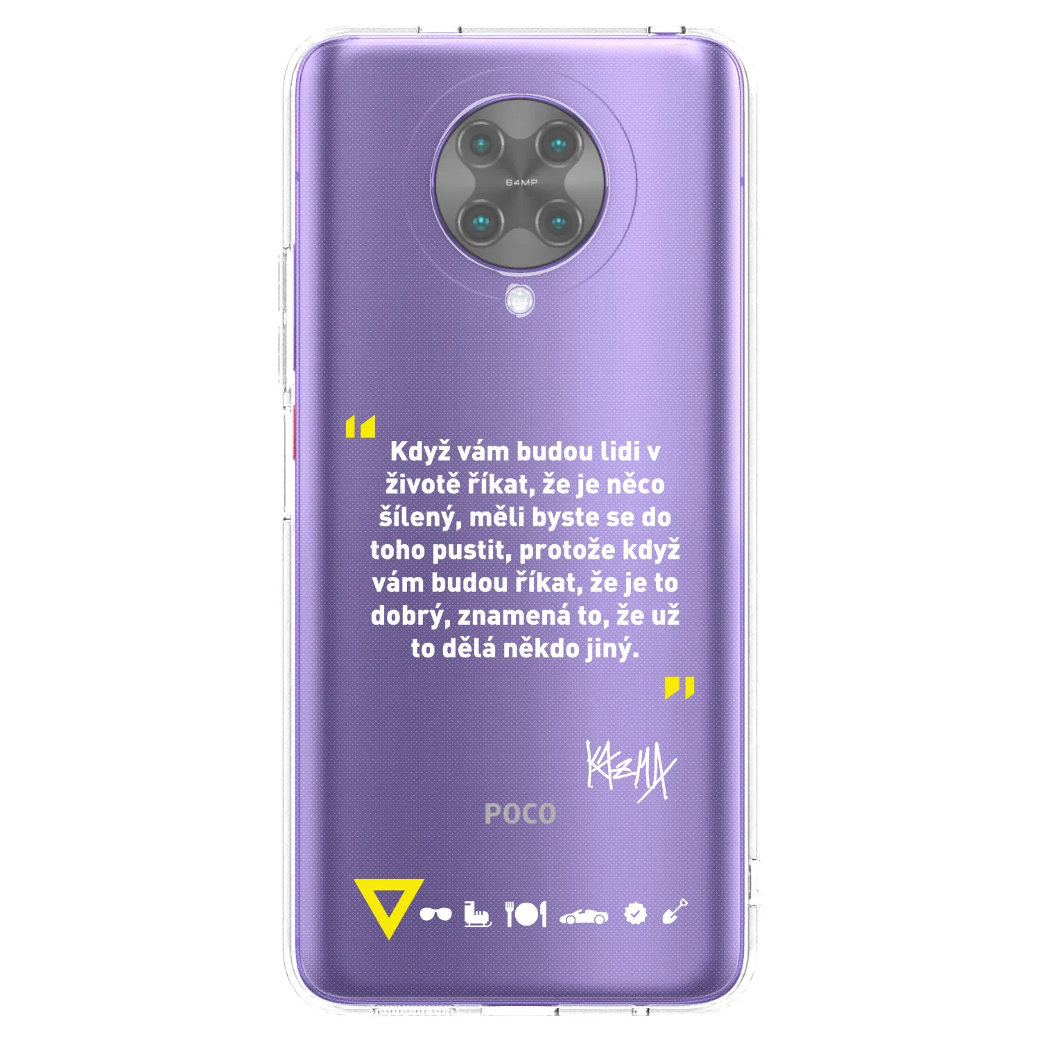 Picasee silikonový průhledný obal pro Xiaomi Poco F2 Pro - Kazma - MĚLI BYSTE SE DO TOHO PUSTIT