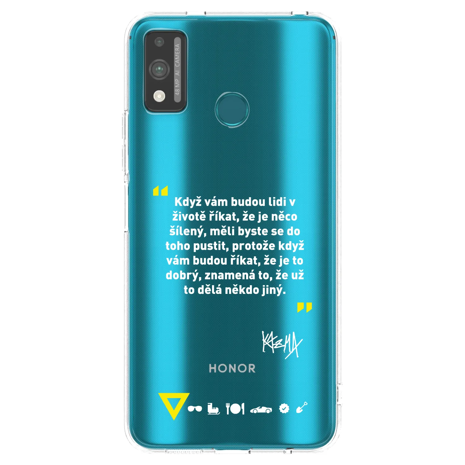 Picasee silikonový průhledný obal pro Honor 9X Lite - Kazma - MĚLI BYSTE SE DO TOHO PUSTIT