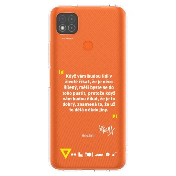 Picasee silikonový průhledný obal pro Xiaomi Redmi 9C - Kazma - MĚLI BYSTE SE DO TOHO PUSTIT