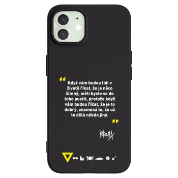 Picasee silikonový černý obal pro Apple iPhone 12 - Kazma - MĚLI BYSTE SE DO TOHO PUSTIT