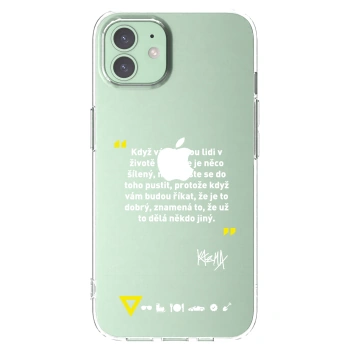 Picasee silikonový průhledný obal pro Apple iPhone 12 - Kazma - MĚLI BYSTE SE DO TOHO PUSTIT